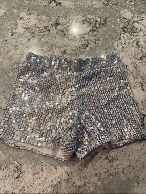 Silver Sequin Women’s Dance Shorts